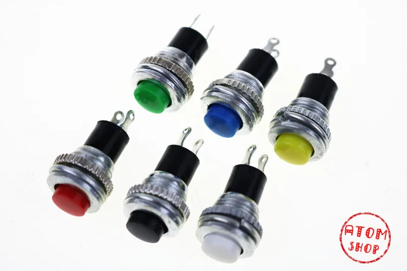 Мгновенный Переключатель DS-316 250V 1A 10 мм самосброс OFF/ON кнопочный переключатель |