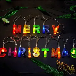 Красочные 'happy birthday' Счастливого Рождества Рождество 'LED письмо Батарея работает струнные светильники для внутреннего Рождество на день