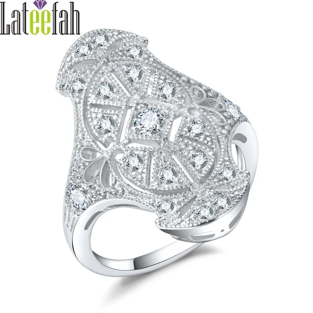 lateefah retro luxury jewelry engagement ring victoria royal jewelry filigree sarkling cubic zirconia big wedding ring - Big Wedding Ring lateefah retro luxury jewelry engagement ring victoria royal jewelry filigree sarkling cubic zirconia big wedding ring - Big Wedding Ring