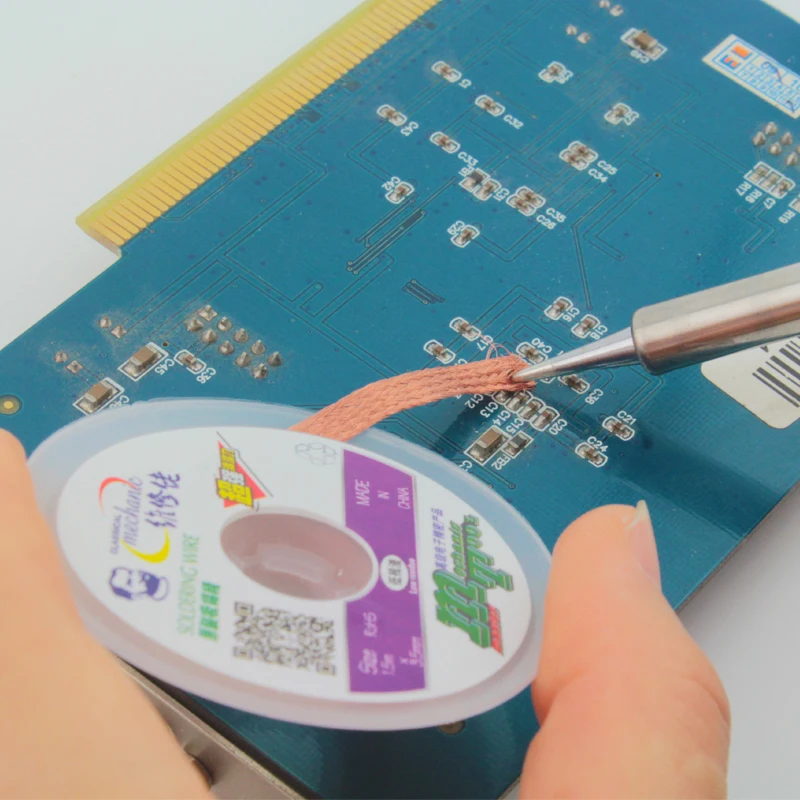 fil de tresse à dessouder durable sans oxygène Fil à dessouder robuste pour le dessoudage de la carte de circuit imprimé Différentes exigences de dessoudage 