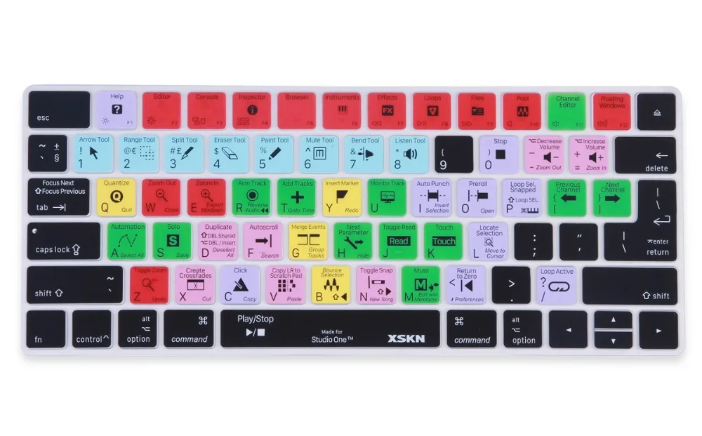 

XSKN for PreSonus Studio One Keyboard Skin for Apple Magic Keyboard US and EU Layout, English Functional Silicone Keyboard Cover