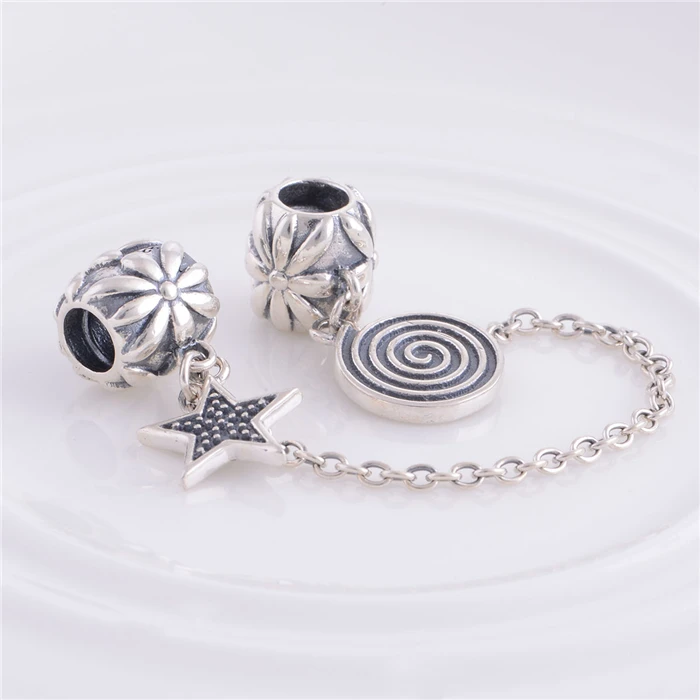 Lifetime Use 100% Solid 925 Sterling Silver Safety Chain 8CM compatible with pandora Bracelets Accessories SF005 | Украшения и