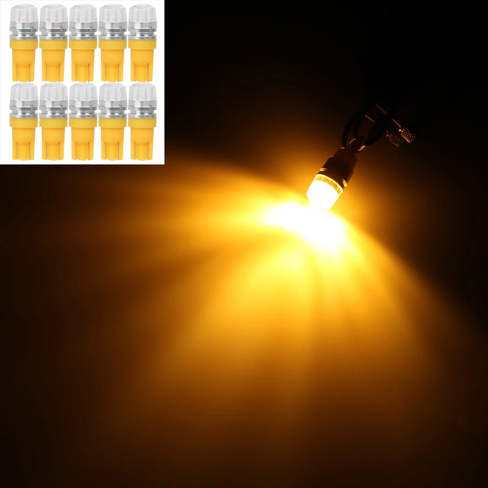 

LED License Plate Lamp Side Door Courtesy Light DC 12V 10 piece/set Super Bright Interior Light Width Lamp T10 W5W