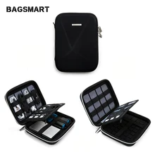 BAGSMART New Hard Drive Case Shockproof External DVD Drives Carrying Bag Travel Electronic Organizer Bag