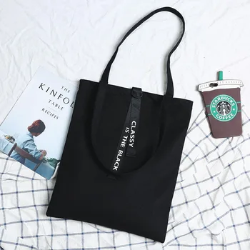 

2019 summer new hot fashion letters canvas handbags for women female casual zipper simple shoulder bags messenger bags