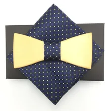 Классический перо благородный деревянный лук галстуки для мужчин свадебные костюмы деревянная бабочка-бабочка форма Bowknots с карманами квадраты