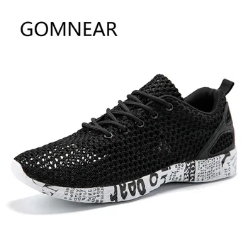 

GOMNEAR 2019 Spring Summer Man Running Shoes Breathable Mesh Sports Shoes Adults Athletic Sneakers Trainers Walking Shoes Brand