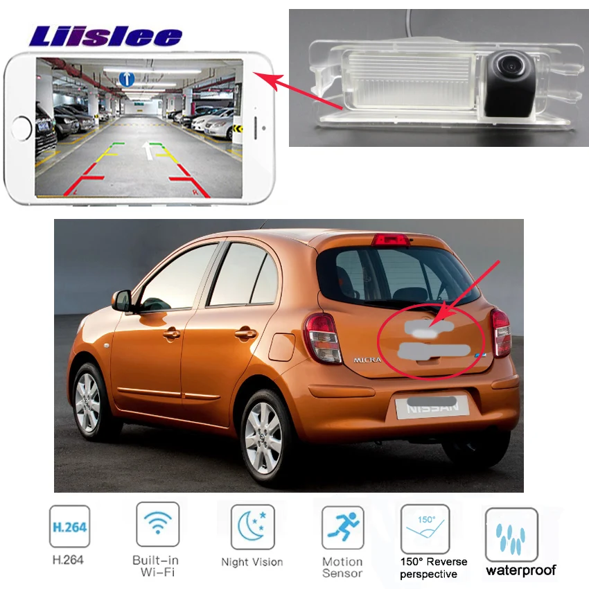 C-1130 2 LiisLee car wireless Rear View Camera For Renault Pulse K13 2010 ~2017 Vision Reverse Camera License Plate camera backup camera