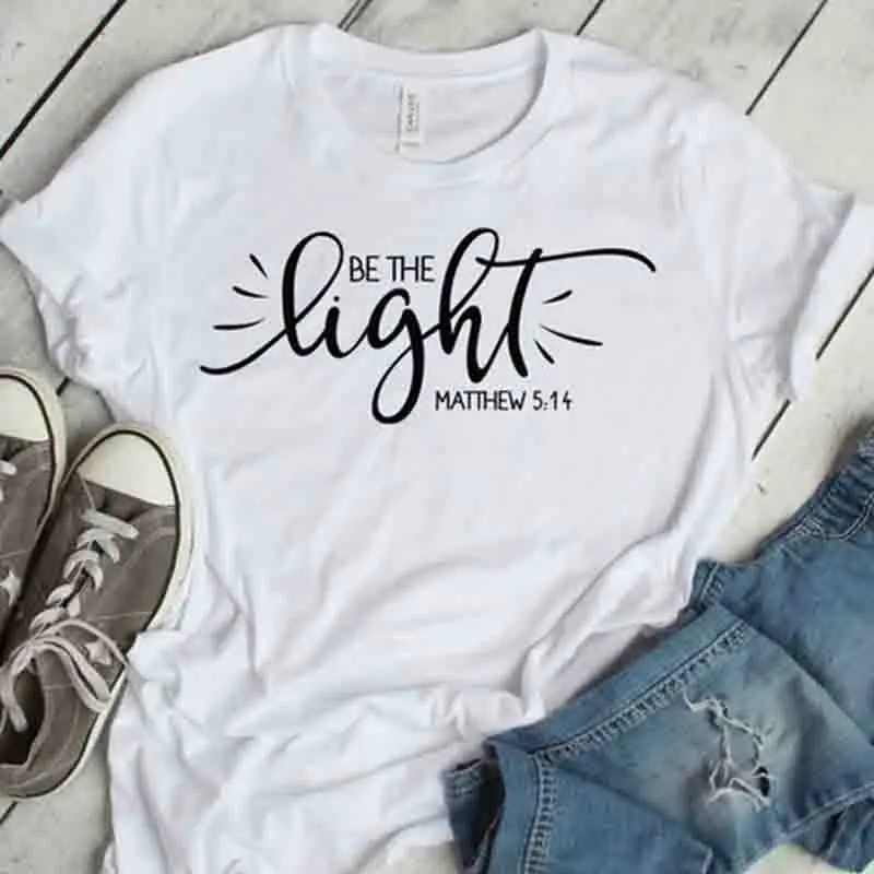 يكون ضوء المسيحي T قميص القطن قصير الأكمام 90 s الجمالية الجرونج الجرافيك تيز المرأة الإيمان أعلى يسوع الملابس انخفاض الشحن يكون ضوء المسيحي T قميص القطن قصير الأكمام 90 s الجمالية الجرونج الجرافيك تيز المرأة الإيمان أعلى يسوع الملابس انخفاض الشحن