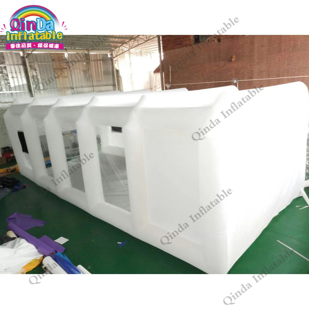 10X5X3.5m White Car Spray Paint Booth Factory Price Inflatable Paint Spray Booth With Free Air Blower 4