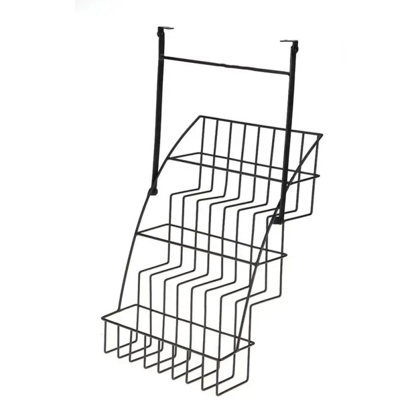 

Coated Iron Wire 3-Tier Jars Bottles Rack Elevated Spice Kitchen Storage Shelf Organizer Tools