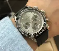 Sapphire Crystal 39mm PARNIS Japanese quartz movement men's watch Multi-function Grey dial ceramic bezel quartz watches p102-8