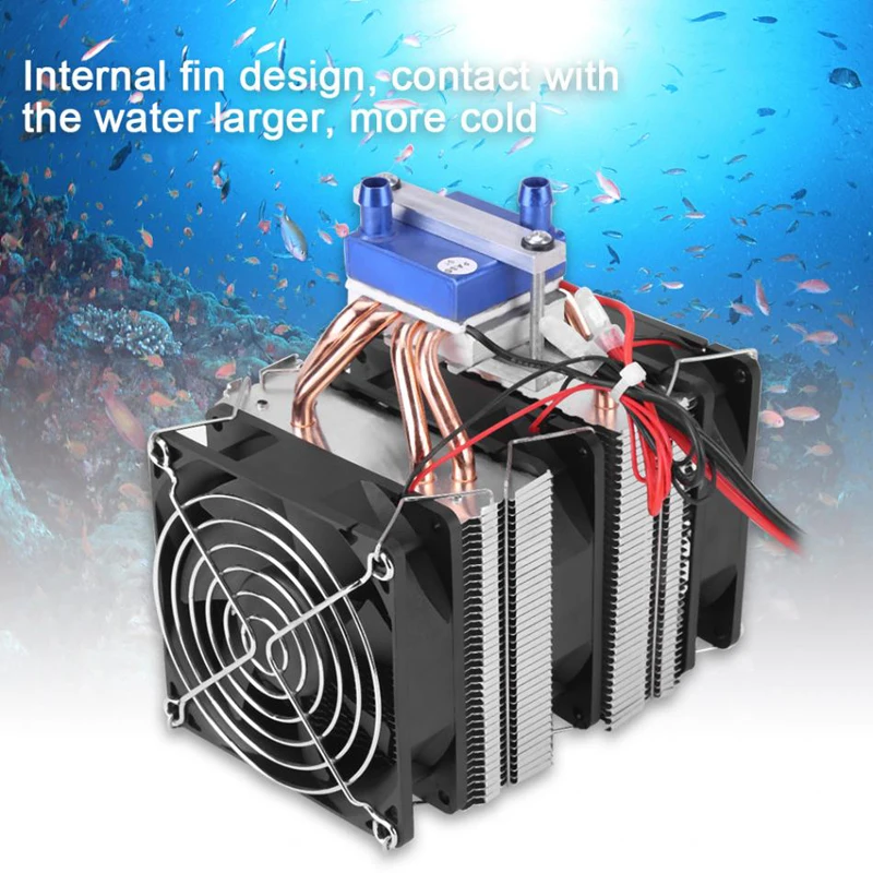

12V Thermoelectric Cooler Semiconductor Refrigeration Water Chiller Cooling System Device 120W Fish tank refrigerator