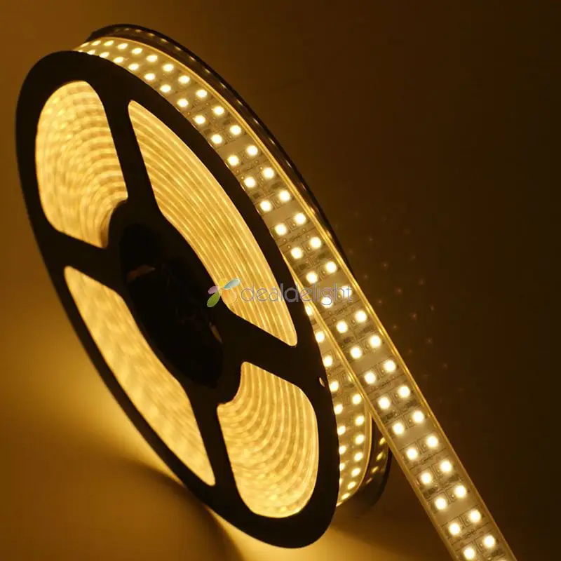 5 м 3528 SMD 240Led/M 1200 светодиодов двухрядная IP66 Силиконовая трубка водонепроницаемая