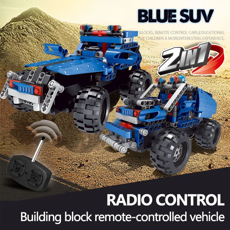 Technic City Radio Control RC синий внедорожник строительные блоки совместимые с