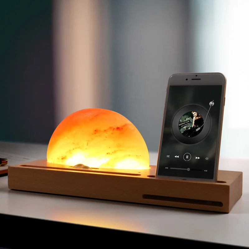 

Sunrise Resin Lamp Ambient Meditation Light Wireless Charger Pen Cell Phone Holder HYD88