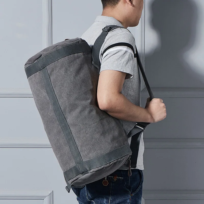 

Mountaineering bag Outdoor sport fashion Barrel shaped Men and women general High-capacity Bodybuilding canvas Both shoulders