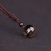Main Corde Chaîne boule De Pierre Naturelle pendentif collier cristal transfert de polissage bonne chance Bouddhisme Amulette Bijoux 16mm Dia ► Photo 3/6