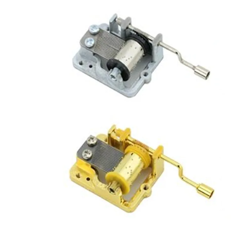 Hand Crank Craft DIY Music Box Movement Set 18 Tones Mechanical Hand