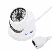 Escam Peashooter QD520 Mini Camera Support Onvif 720P H.264 1/4 CMOS 3.6mm Fixed Lens Night Vision P2P Mini Dome IP Camera