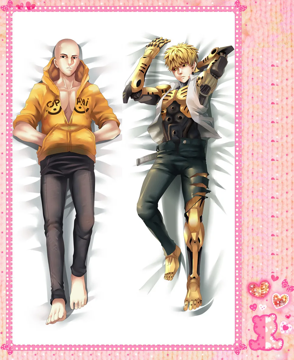 Anime Cartoon One Punch Man Double Bolster Hugging Pillow Case Pillow