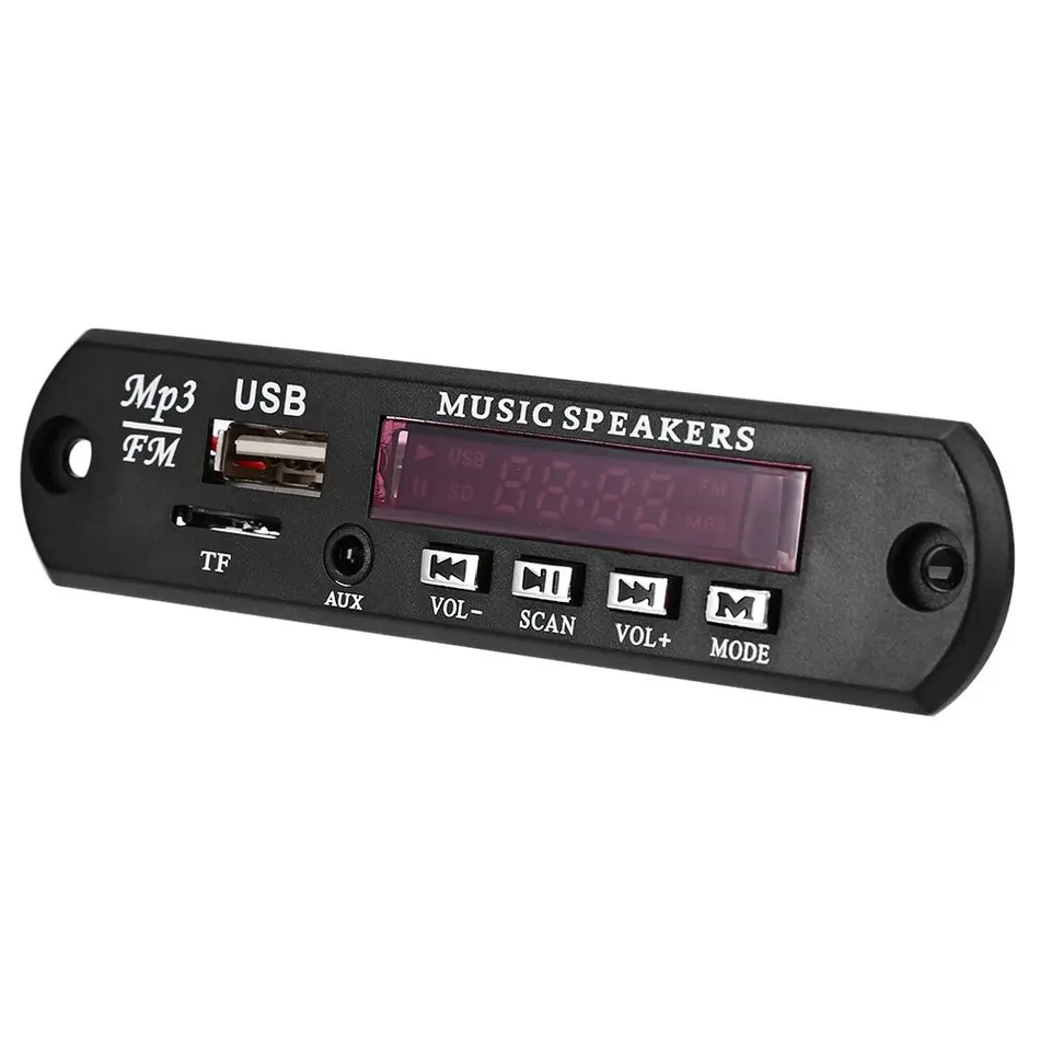 

Car Decoder Board Digital Audio 12V Auto MP3 Player Mini Amplifier Panel Support FM Radio USB TF AUX Remote Control