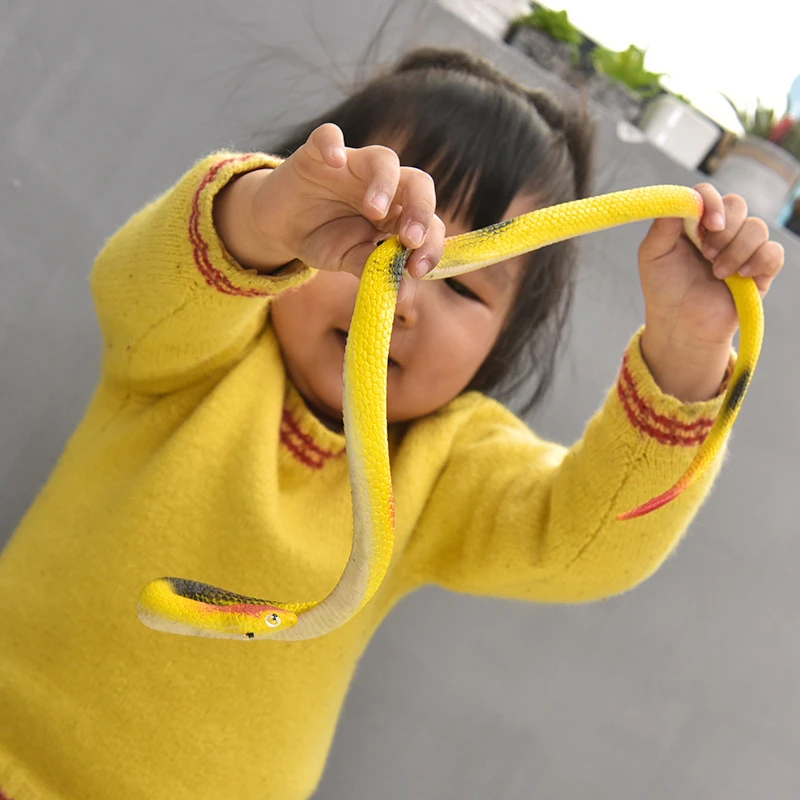 

Eva2king Realistic Simulation Snake Model Toys Tricky Fake Soft Rubber Snakes Cobra Spoof Funny Oyuncak Toy For Children Kids