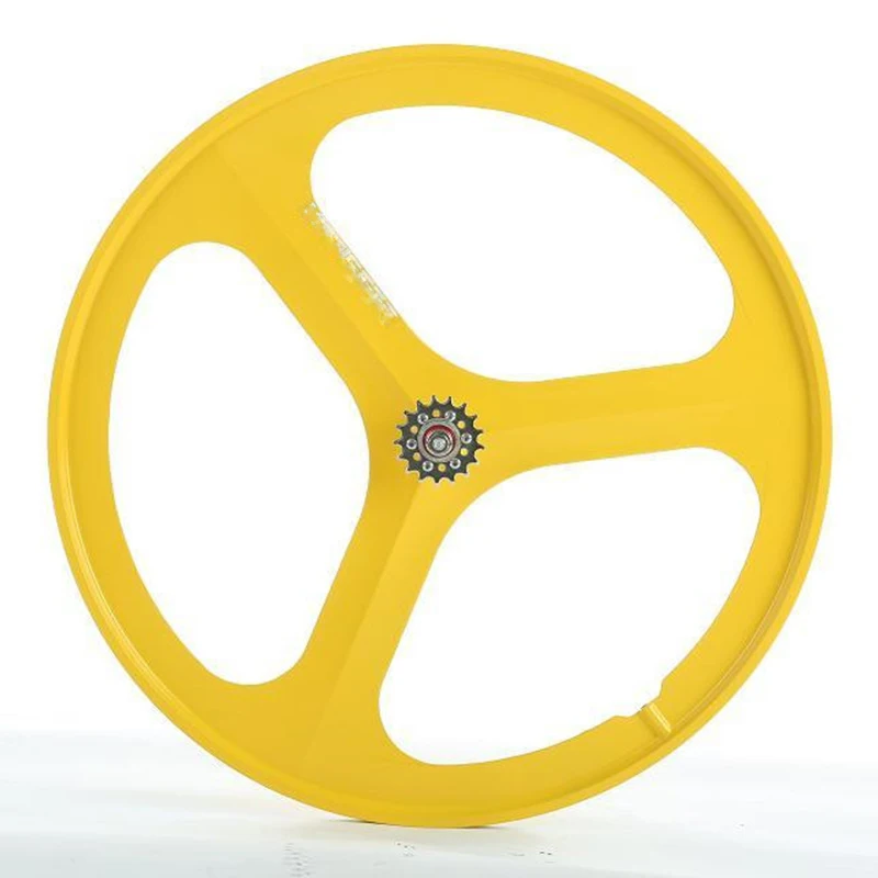 Top Catzer Three Spoke Wheel 700C 23C Road Bike Fixed Gear Bicycle Wheels V Brake Disc Brake Titanium AlloyWheelset Road Bike MTB 1