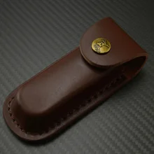 Scabbard capa de couro faca dobrável, exército suíço, faca dobrável, cobertura de faca de primeiro camada de couro, estojo de faca