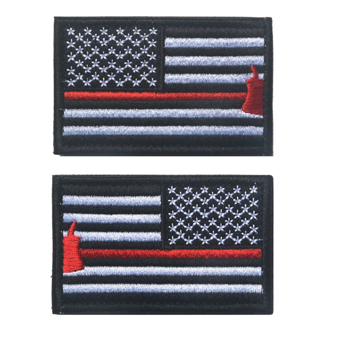 Комплект 2 шт. американский флаг левый и правый Военный Патч США военный флаг тактический боевой дух нагрудный знак крючок и петля Вышивка Патчи