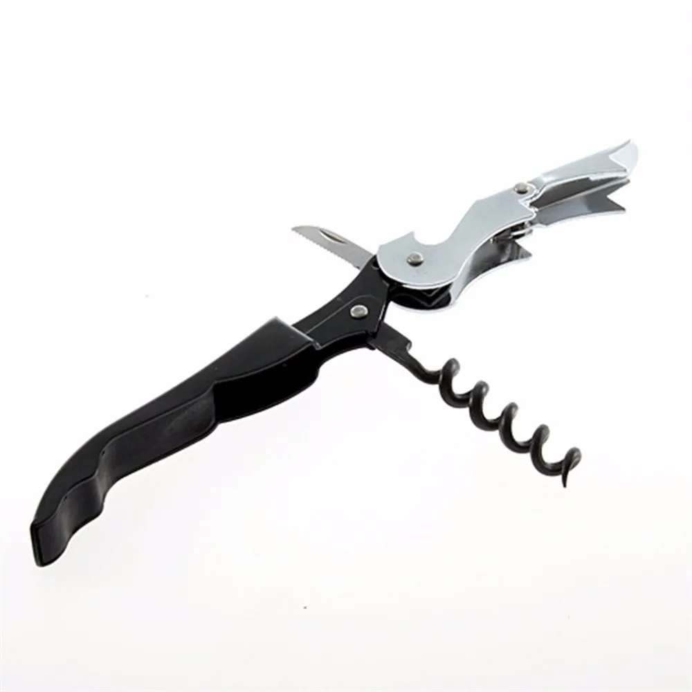 

Cork Screw Corkscrew MultiFunction Wine Bottle Cap Opener With Plastic Handle Kitchen Tools 1Pc Professional Stainless Steel