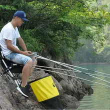 Новинка, складное рыболовное кресло, портативный рыболовный стул с выдвижными ножками, светильник, многофункциональные пляжные стулья с сумкой