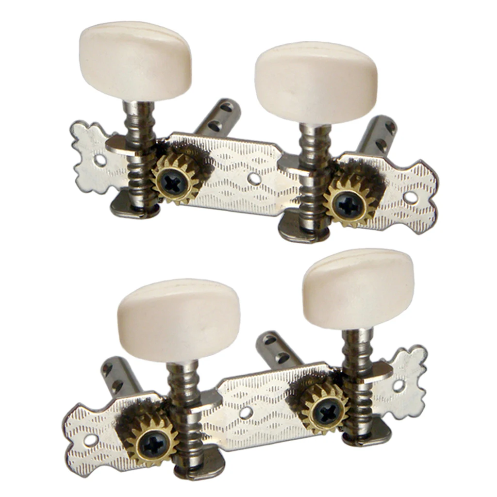 2Pcs Ukulele Guitar Tuner String Tuning Pegs Machine Heads Tuner 2R2L for Ukulele 4 Strings Classical Guitar Accessories
