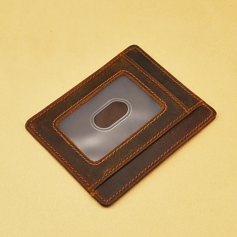 Crazy Horse кожаный держатель для кредитных карт винтажный кошелек тонкий