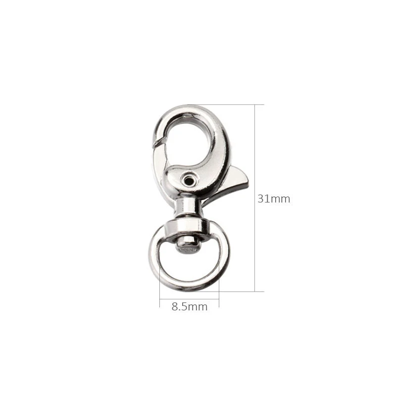 

400Pcs 31mm Swivel Trigger Clips Snap Hooks Lobster Clasp for Keychain Bag DIY Craft Lobster key buckle Bs04ys03
