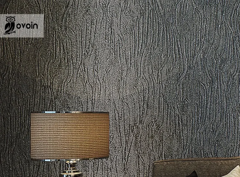 Silver Grey Black Metallic Textured Wallpaper Roll Gray Modern Striped