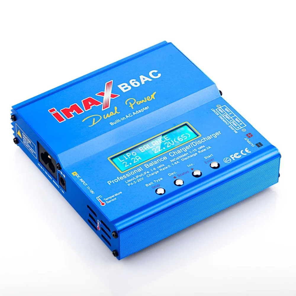 IMAX B6AC 80 Вт 6A баланс зарядное устройство двойной мощности RC Lipo батарея Dis зарядное устройство Lipo Nimh Nicd Батарея с цифровым ЖК-экраном