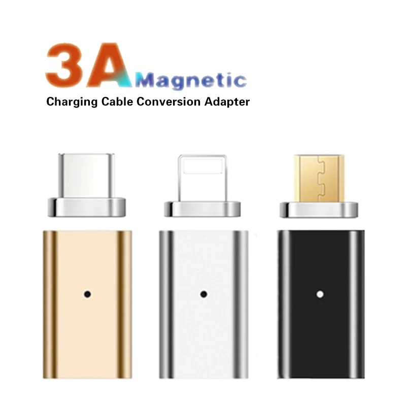 Магнитный usb адаптер с разъемом Папа мама Micro USB для iPhoneIOS Android Type C 8 Pin 3in1 кабель