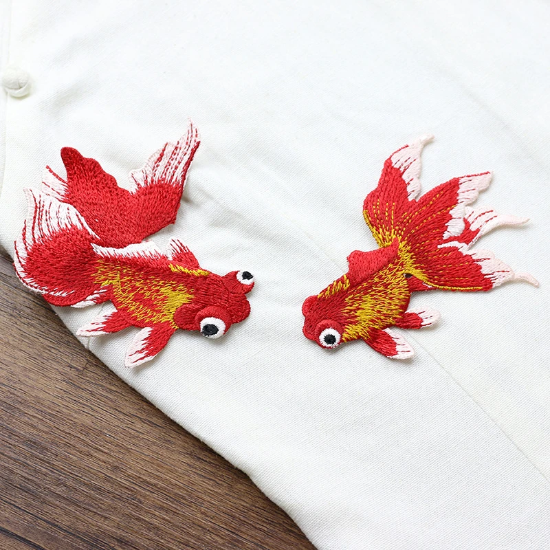Fish Animal Embroidered Embroidery Clothing Stickers Sew On Patches Applique
