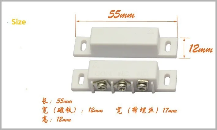 10 пара/лот дверной переключатель Проводной магнитный дверной/оконный контакт для системы сигнализации W N.O/N.C выходной MC-31B