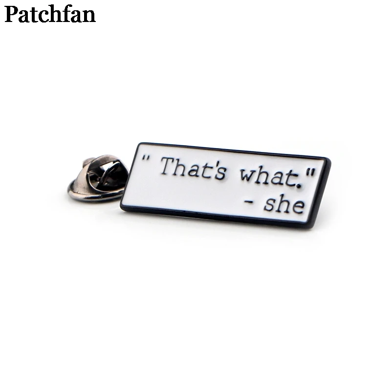 Patchfan офис ТВ шоу буквы цинк значки в виде галстука рюкзак одежда броши для мужчин и женщин украшение на шляпку для значков медалей A2245