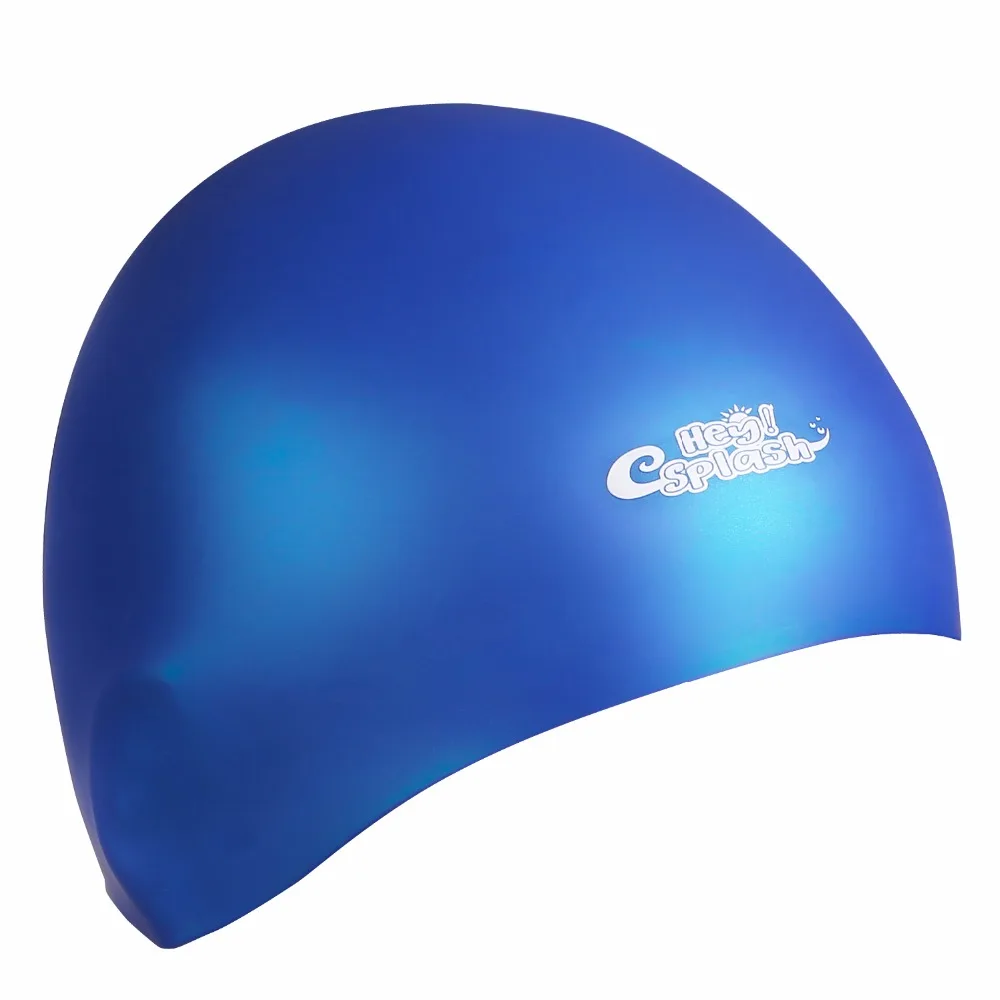 3D Silicone Swimming Cap Waterproof Short / Long Hair Swim Cap for Adults Men and WomenSwimming