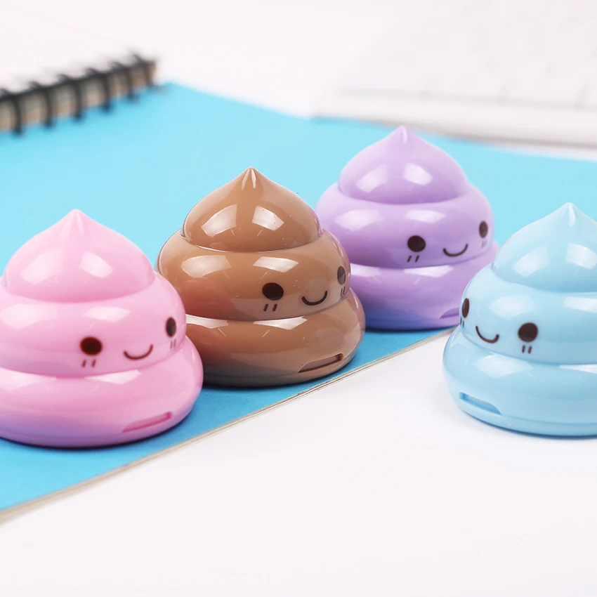 

1 PC Cute Mini Shit Shape Pencil Sharpener Novelty Fashion Pencil Sharpener School Supplies for Student Office Stationery Gifts