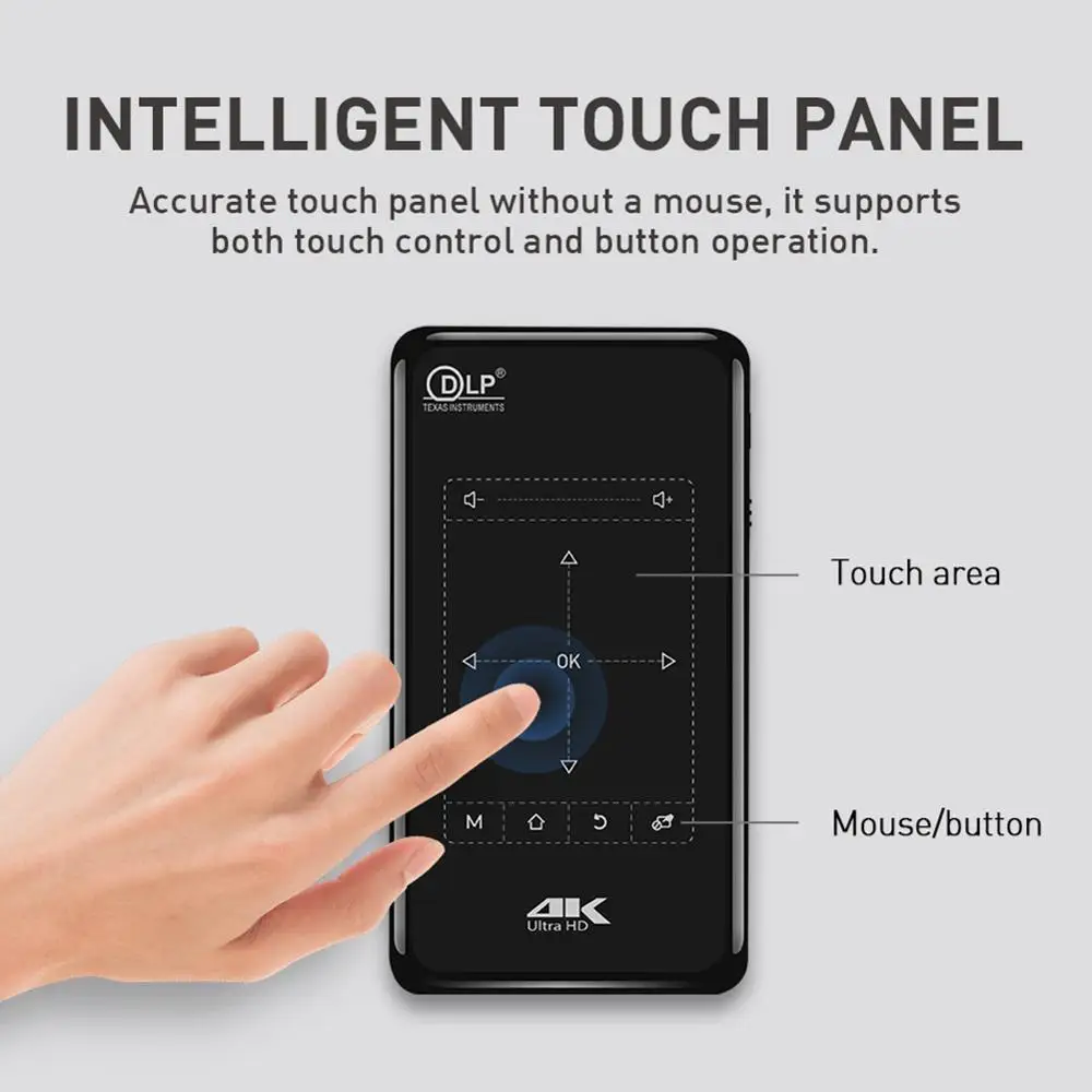 Vivicine 4K мини-проектор, Android Bluetooth, аккумулятор 4000 мАч, поддержка Miracast Airplay портативный мобильный проектор видеопроектор Vivicine 4K мини-проектор, Android Bluetooth, аккумулятор 4000 мАч, поддержка Miracast Airplay портативный мобильный проектор видеопроектор