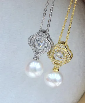 

Autumn Jewelry 925 Silver Necklace Chain with Pendant Findings Component Jewelry Parts Fittings for Pearls Corals Jades Stones