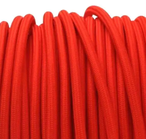 8 м 2*0,75 Эдисон текстильный кабель, тканевый провод для люстры кулон провода ламп плетеная ткань Электрический кабель винтажный шнур лампы черный - Цвет: RED