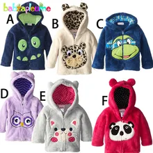 0 5Years Autumn Winter Baby Boys Girls Coats Infant Jackets Soft Coral Velvet Warm Hooded Children