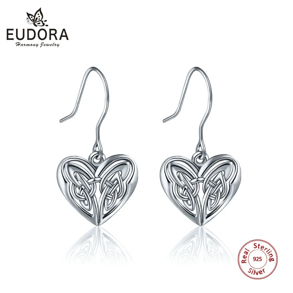 Серьги EUDORA CYE025 из серебра 925 пробы Роскошные блестящие серьги с крючком