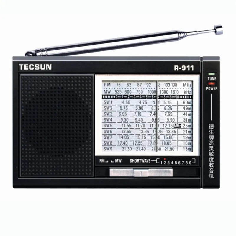 TECSUN R-911 AM/FM/SM(11 полос) многополосный радиоприемник вещания со встроенным динамиком R911 радио