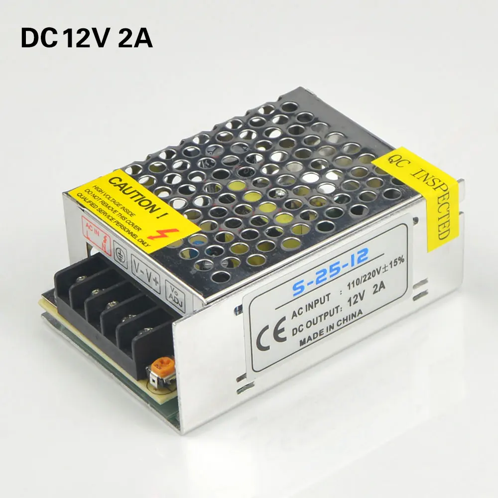 12V Питание AC 90-240 V переменного тока в постоянный Мощность Зарядное устройство драйвер для Светодиодный светильник полосы адаптер 1A 2A 3.2A 5A 8A 10A 15A 20A 30A - Цвет: 2A